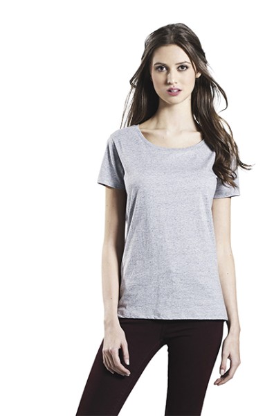White Marl, Special Yarn Effect, Classic T-Shirt Women