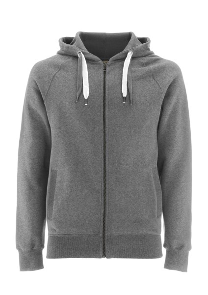 Melierter Bio Zip-Up Hoodie